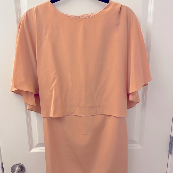 Blush Tibi Silk Cape dress - Picture 2 of 8